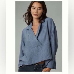 Anthropologie blouse. XL. Blue.